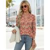 imageXIEERDUO 34 Length Sleeve Womens Tops V Neck Pleated Work Blouses Dressy Casual Summer Tops 2025 TrendyPatternedboho Floral