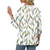 imageXIEERDUO 34 Length Sleeve Womens Tops V Neck Pleated Work Blouses Dressy Casual Summer Tops 2025 TrendyPatternedwhite Print