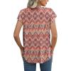 imageXIEERDUO Womens Tops Short Sleeve Shirts Blouses for Women Dressy Casual Cap Sleeve Tops with Curved HemJboho Print
