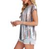 imageXIEERDUO Womens Tops Short Sleeve Shirts Blouses for Women Dressy Casual Cap Sleeve Tops with Curved HemLtie Dye