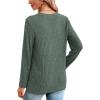 imageXIEERDUO Long Sleeve Shirts for Women Crew Neck Lightweight Casual Tunic Tops Winter Fall FashionGreen