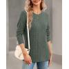 imageXIEERDUO Long Sleeve Shirts for Women Crew Neck Lightweight Casual Tunic Tops Winter Fall FashionGreen