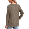 imageXIEERDUO Long Sleeve Shirts for Women Crew Neck Lightweight Casual Tunic Tops Winter Fall FashionKhaki