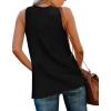 imageXIEERDUO Tank Tops for Women V Neck Summer Outfits Side Slit Sleeveless Shirts Loose Fit 2025 Fashion01 Black