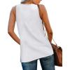 imageXIEERDUO Tank Tops for Women V Neck Summer Outfits Side Slit Sleeveless Shirts Loose Fit 2025 Fashion02 White