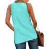 imageXIEERDUO Tank Tops for Women V Neck Summer Outfits Side Slit Sleeveless Shirts Loose Fit 2025 Fashion03 Teal
