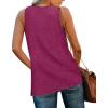 imageXIEERDUO Tank Tops for Women V Neck Summer Outfits Side Slit Sleeveless Shirts Loose Fit 2025 Fashion07 Purple
