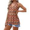 imageXIEERDUO Tank Tops for Women V Neck Summer Outfits Side Slit Sleeveless Shirts Loose Fit 2025 Fashion09 Floral 01