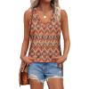 imageXIEERDUO Tank Tops for Women V Neck Summer Outfits Side Slit Sleeveless Shirts Loose Fit 2025 Fashion09 Floral 01