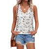 imageXIEERDUO Tank Tops for Women V Neck Summer Outfits Side Slit Sleeveless Shirts Loose Fit 2025 Fashion10 Floral 02