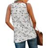 imageXIEERDUO Tank Tops for Women V Neck Summer Outfits Side Slit Sleeveless Shirts Loose Fit 2025 Fashion10 Floral 02