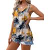 imageXIEERDUO Tank Tops for Women V Neck Summer Outfits Side Slit Sleeveless Shirts Loose Fit 2025 Fashion11 Floral 03