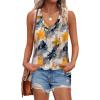 imageXIEERDUO Tank Tops for Women V Neck Summer Outfits Side Slit Sleeveless Shirts Loose Fit 2025 Fashion11 Floral 03