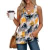 imageXIEERDUO Tank Tops for Women V Neck Summer Outfits Side Slit Sleeveless Shirts Loose Fit 2025 Fashion11 Floral 03