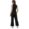 imageXIEERDUO Two Piece Sets for Women Summer Lounge Sets Beach Vacation Travel Outfits Casual Wide Leg Pants Matching Sets0black