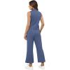 imageXIEERDUO Two Piece Sets for Women Summer Lounge Sets Beach Vacation Travel Outfits Casual Wide Leg Pants Matching Sets2blue