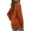 imageXIEERDUO Womens Long Sleeve Tops 2024 Fall Ruffle Puff Sleeve Cute Tunic Shirts DressyA01caramel
