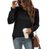 imageXIEERDUO Womens Long Sleeve Tops 2024 Fall Ruffle Puff Sleeve Cute Tunic Shirts DressyA02black