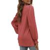 imageXIEERDUO Womens Long Sleeve Tops 2024 Fall Ruffle Puff Sleeve Cute Tunic Shirts DressyA04red