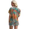 imageXIEERDUO Womens Summer Tops 2025 Pleated Round Neck Short Sleeve Shirts Business CasualZ Green Orange