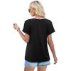 imageXIEERDUO Womens T Shirts Casual Summer Tops Pleated Crewneck Short Sleeve Blouses Trendy Beach Vacation ClothesBlack