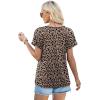 imageXIEERDUO Womens T Shirts Casual Summer Tops Pleated Crewneck Short Sleeve Blouses Trendy Beach Vacation ClothesZ Leopard