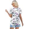 imageXIEERDUO Womens T Shirts Casual Summer Tops Pleated Crewneck Short Sleeve Blouses Trendy Beach Vacation ClothesZ Multi Purple