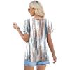 imageXIEERDUO Womens T Shirts Casual Summer Tops Pleated Crewneck Short Sleeve Blouses Trendy Beach Vacation ClothesZ Tie Dye