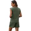 imageXIEERDUO Womens 2 Piece Cap Sleeve Short Sets Fashion Travel Outfits Comfy Airport Lounge Set Loose LoungewearArmy Green