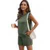 imageXIEERDUO Womens 2 Piece Cap Sleeve Short Sets Fashion Travel Outfits Comfy Airport Lounge Set Loose LoungewearArmy Green