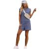 imageXIEERDUO Womens 2 Piece Cap Sleeve Short Sets Fashion Travel Outfits Comfy Airport Lounge Set Loose LoungewearBlue