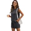 imageXIEERDUO Womens 2 Piece Cap Sleeve Short Sets Fashion Travel Outfits Comfy Airport Lounge Set Loose LoungewearDark Grey
