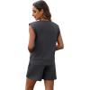 imageXIEERDUO Womens 2 Piece Cap Sleeve Short Sets Fashion Travel Outfits Comfy Airport Lounge Set Loose LoungewearDark Grey