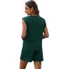 imageXIEERDUO Womens 2 Piece Cap Sleeve Short Sets Fashion Travel Outfits Comfy Airport Lounge Set Loose LoungewearDeep Green