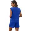 imageXIEERDUO Womens 2 Piece Cap Sleeve Short Sets Fashion Travel Outfits Comfy Airport Lounge Set Loose LoungewearRoyal Blue