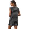 imageXIEERDUO Womens 2 Piece Cap Sleeve Short Sets Fashion Travel Outfits Comfy Airport Lounge Set Loose LoungewearZ Black Stripe