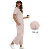 imageXIEERDUO Womens 2 Piece Lounge Set Fashion Travel Outfits Vacation Tracksuit Comfy Wide Leg Airport Loungewear S3XLApricot