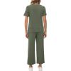 imageXIEERDUO Womens 2 Piece Lounge Set Fashion Travel Outfits Vacation Tracksuit Comfy Wide Leg Airport Loungewear S3XLArmy Green
