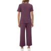 imageXIEERDUO Womens 2 Piece Lounge Set Fashion Travel Outfits Vacation Tracksuit Comfy Wide Leg Airport Loungewear S3XLDark Purple