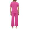 imageXIEERDUO Womens 2 Piece Lounge Set Fashion Travel Outfits Vacation Tracksuit Comfy Wide Leg Airport Loungewear S3XLHot Pink