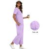 imageXIEERDUO Womens 2 Piece Lounge Set Fashion Travel Outfits Vacation Tracksuit Comfy Wide Leg Airport Loungewear S3XLLight Purple
