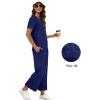 imageXIEERDUO Womens 2 Piece Lounge Set Fashion Travel Outfits Vacation Tracksuit Comfy Wide Leg Airport Loungewear S3XLNavy