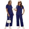 imageXIEERDUO Womens 2 Piece Lounge Set Fashion Travel Outfits Vacation Tracksuit Comfy Wide Leg Airport Loungewear S3XLNavy