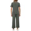 imageXIEERDUO Womens 2 Piece Lounge Set Fashion Travel Outfits Vacation Tracksuit Comfy Wide Leg Airport Loungewear S3XLRock Green