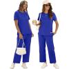 imageXIEERDUO Womens 2 Piece Lounge Set Fashion Travel Outfits Vacation Tracksuit Comfy Wide Leg Airport Loungewear S3XLRoyal Blue