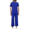 imageXIEERDUO Womens 2 Piece Lounge Set Fashion Travel Outfits Vacation Tracksuit Comfy Wide Leg Airport Loungewear S3XLRoyal Blue
