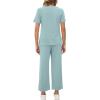 imageXIEERDUO Womens 2 Piece Lounge Set Fashion Travel Outfits Vacation Tracksuit Comfy Wide Leg Airport Loungewear S3XLTurquoise