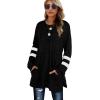 imageXIEERDUO Womens Sweatshirts Casual Tunic Tops Long Sleeve Shirts Oversized With Pockets203classicblack