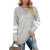 imageXIEERDUO Womens Sweatshirts Casual Tunic Tops Long Sleeve Shirts Oversized With Pockets204graywhite