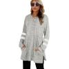 imageXIEERDUO Womens Sweatshirts Casual Tunic Tops Long Sleeve Shirts Oversized With Pockets204graywhite